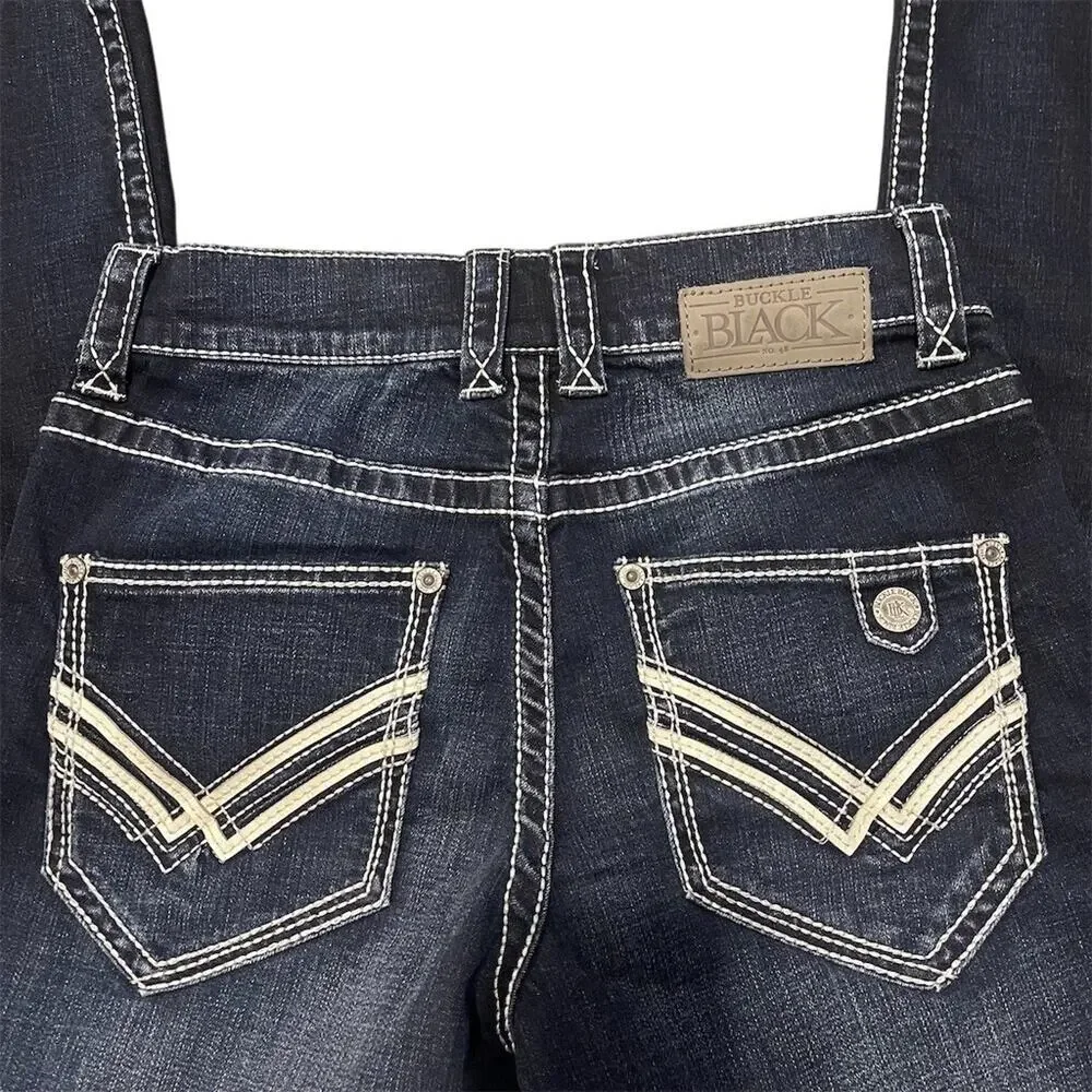 Buckle Black Jeans Mens 30W x 33L Blue Dark Wash Bootcut Stretch #Denim #Jeans - Picture 3 of 12